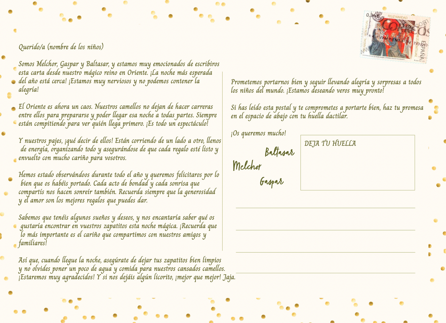 Cartas de los Reyes Magos