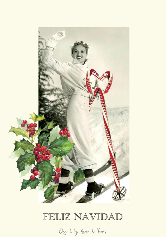 Christmas Mujer esquiadora